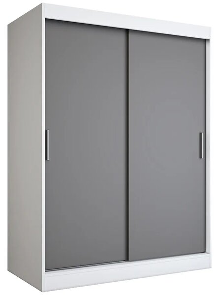 Szafa przesuwna 150 cm biały + antracyt E8-W90