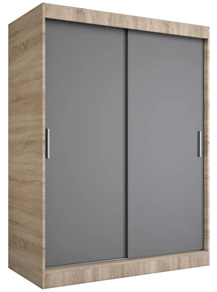 Szafa przesuwna 150 cm dąb sonoma + antracyt H5-H39