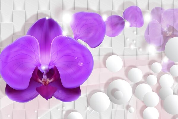 Obraz orchidea na abstrakcyjnym tle