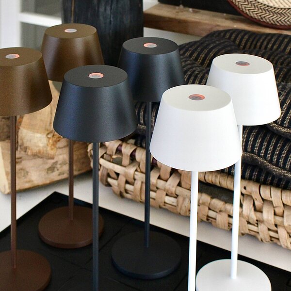 LOOM DESIGN Lampa tarasowa LED Modi, corten możliwość ściemniania, brązowy / rdzawy, salon / jadalnia, aluminium, nowoczesny
