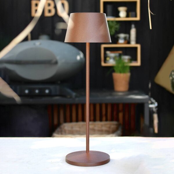 LOOM DESIGN Lampa tarasowa LED Modi, corten możliwość ściemniania, brązowy / rdzawy, salon / jadalnia, aluminium, nowoczesny