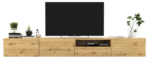 Zestaw ściennych szafek rtv z szufladą dąb artisan W5-C34