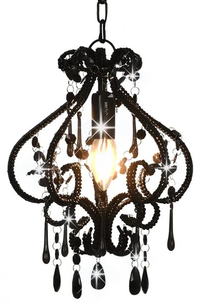 Czarna lampa sufitowa z koralikami - 21X EX168 G9-R87