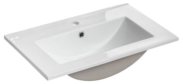 Biała prostokatna ceramiczna umywalka W4-C80