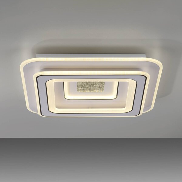 JUST LIGHT. GmbH Lampa sufitowa LED Tolago, możliwość ściemniania, biały / opal, salon / jadalnia, tworzywo sztuczne, nowoczesny