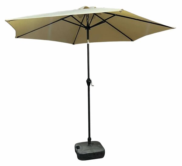Beżowy parasol ogrodowy z regulacją kąta nachylenia L5-Z00