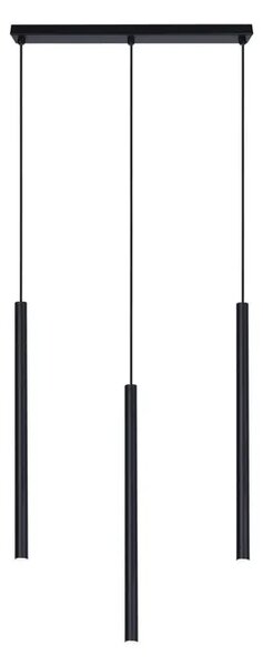 Czarna potrójna lampa wisząca tuba - S811 A8-Z79