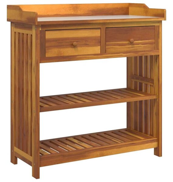 Nowoczesna szafka ogrodowa z litego drewna akacjowego, 93 x 41,5 x 98 cm