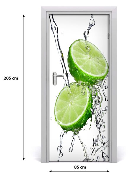 Naklejka na drzwi do domu samoprzylepna Limonka