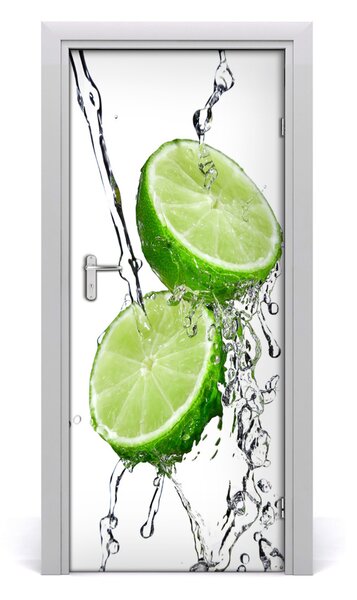 Naklejka na drzwi do domu samoprzylepna Limonka