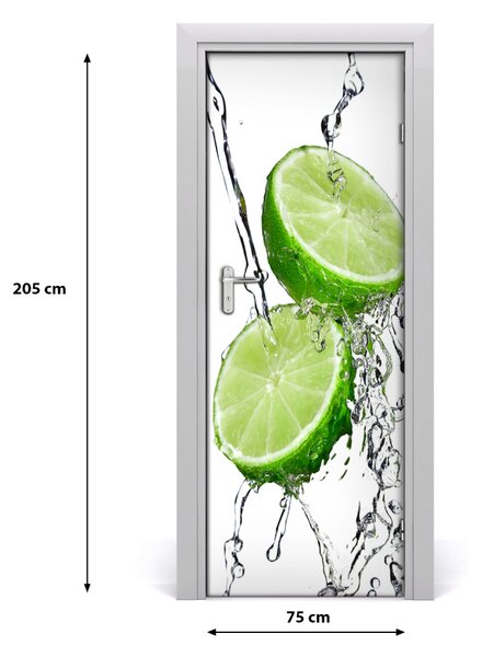 Naklejka na drzwi do domu samoprzylepna Limonka