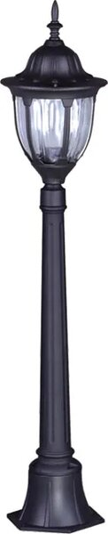 Czarna klasyczna stojąca lampa ogrodowa słupek - 5X S320 B6-P53