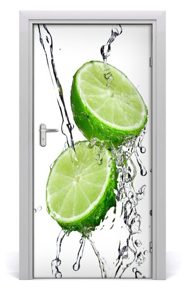 Naklejka na drzwi do domu samoprzylepna Limonka