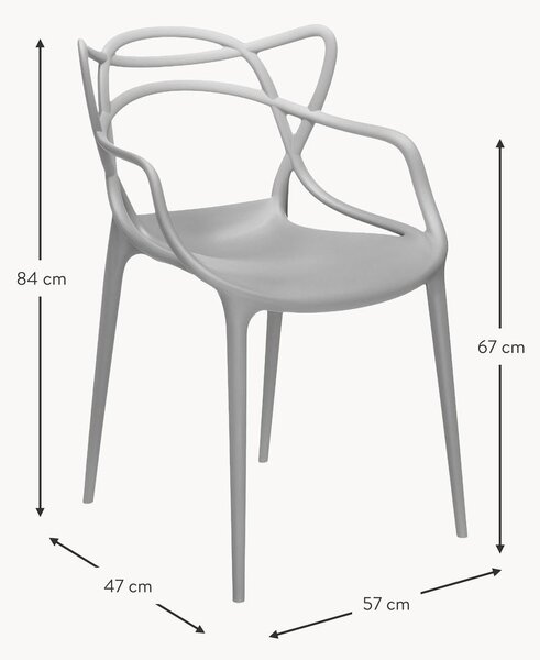 Krzesło z podłokietnikami Masters, 2 szt