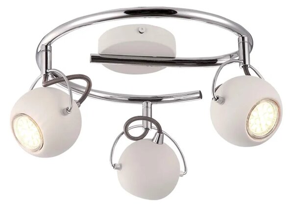 Biała lampa reflektorowa na okrągłym ramieniu - 3X S983 W8-F95