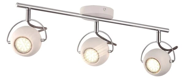 Biała potrójna lampa sufitowa z reflektorami - 4X S982 L2-A96