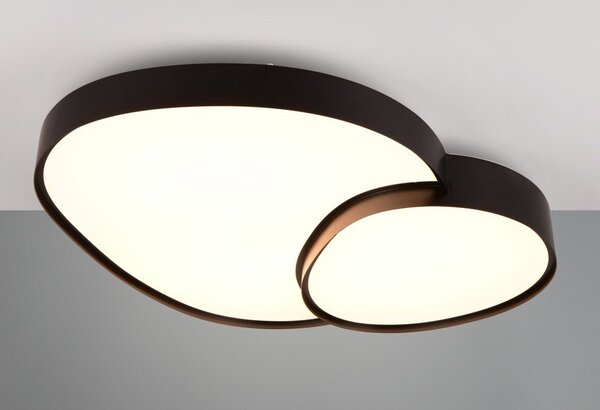 Czarna lampa sufitowa LED 63.5x77 cm Rise – Trio