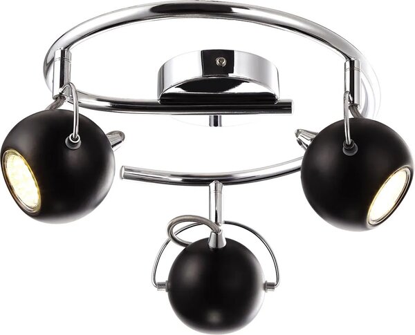 Czarna punktowa lampa sufitowa potrójna - S983 G6-N26