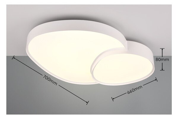 Biała lampa sufitowa LED 63.5x77 cm Rise – Trio