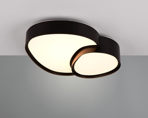 Czarna lampa sufitowa LED 36x43.5 cm Rise – Trio