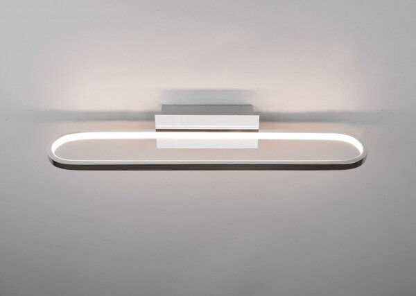 Kinkiet LED w kolorze błyszczącego srebra (dł. 60 cm) Gianni – Trio