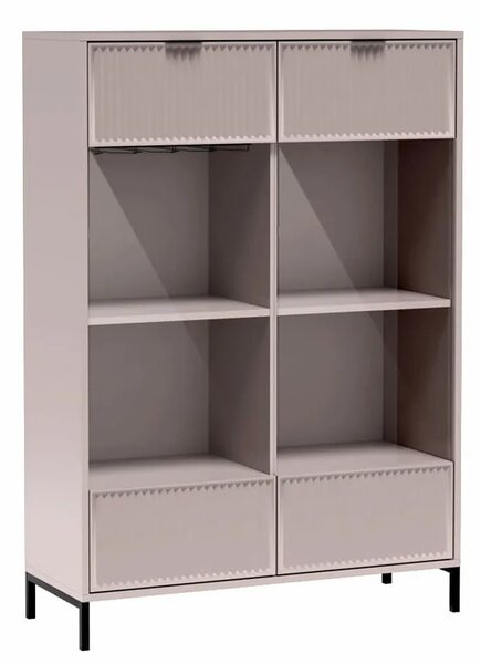 Witryna z lamelami w kolorze cashmere K4-F12