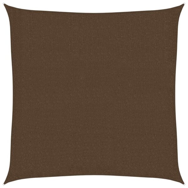 Żagiel przeciwsłoneczny, 160 g/m², brązowy, 3x3 m, hdpe