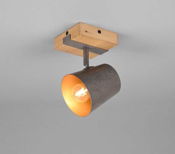 Ciemnoszaro-naturalna lampa punktowa Bell – Trio