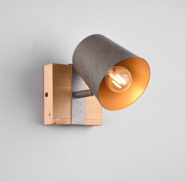 Ciemnoszaro-naturalna lampa punktowa Bell – Trio