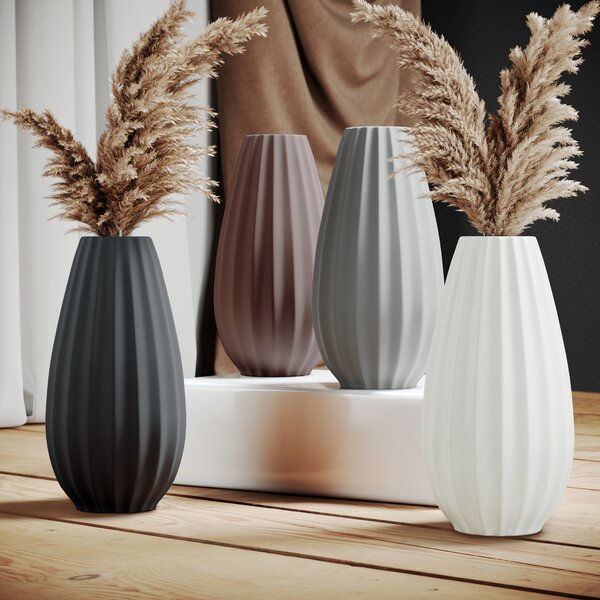 Nowoczesny wazon w skandynawskim stylu Szary COBBE