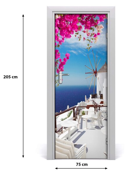 Fototapeta samoprzylepna na drzwi Santorini Grecja