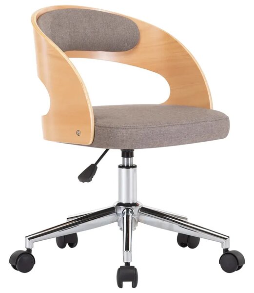 Tapicerowany fotel obrotowy retro taupe T4-F82