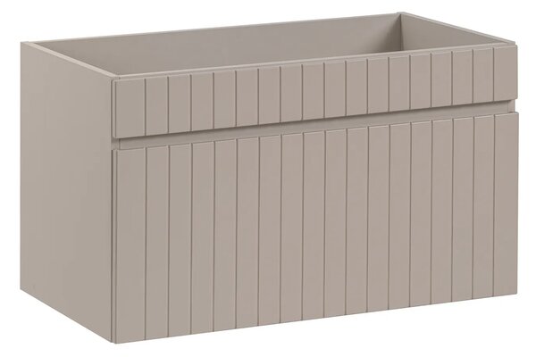 Szafka umywalkowa beżowa z lamelami 80 cm F2-H94