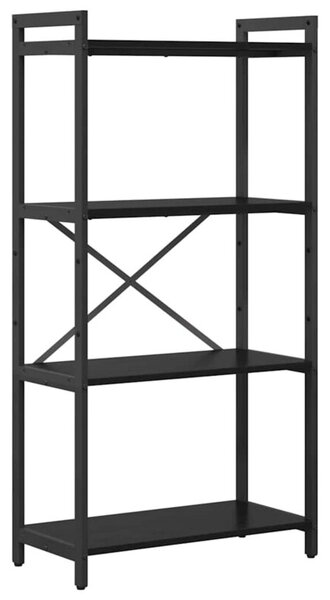 Półka na książki czarny dąb 60 x 30 x 120 cm