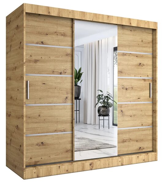 Szafa przesuwna 200 cm dąb artisan K7-K68