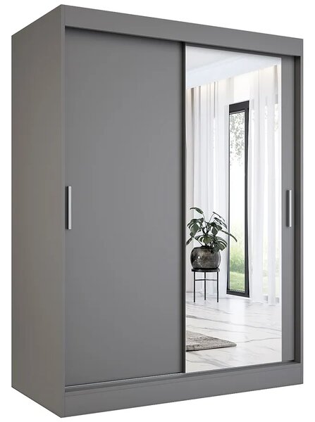 Antracytowa szafa przesuwna 150 cm C9-M86