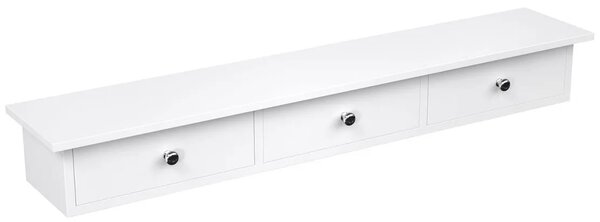 Biała półka wisząca z 3 szufladami T0-F26
