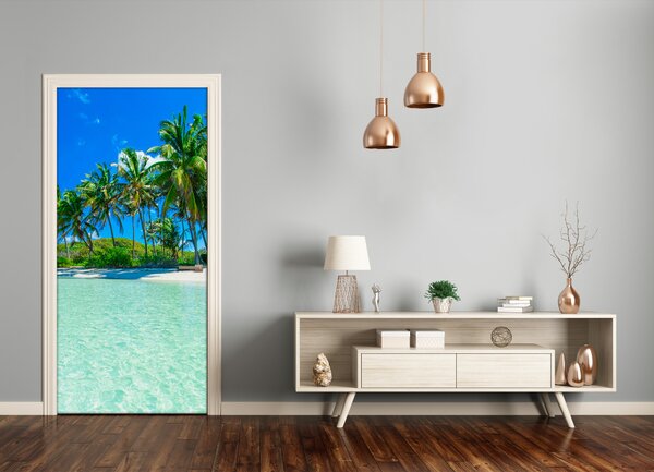 Naklejka fototapeta na drzwi Tropikalna plaża