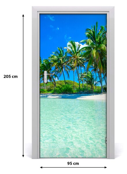 Naklejka fototapeta na drzwi Tropikalna plaża