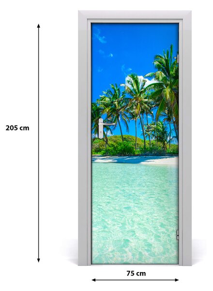 Naklejka fototapeta na drzwi Tropikalna plaża