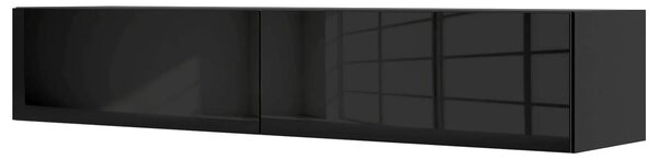 Podwieszana szafka rtv czarny połysk 160 cm B1-M21
