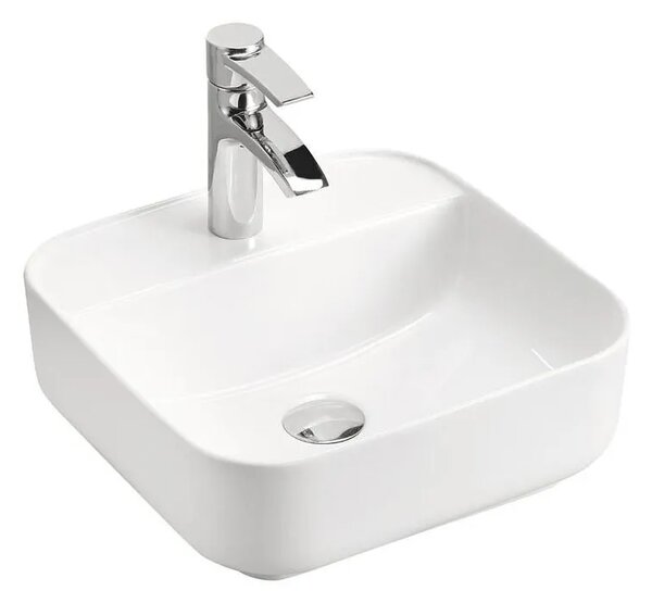 Biała ceramiczna umywalka nablatowa N1-Z61