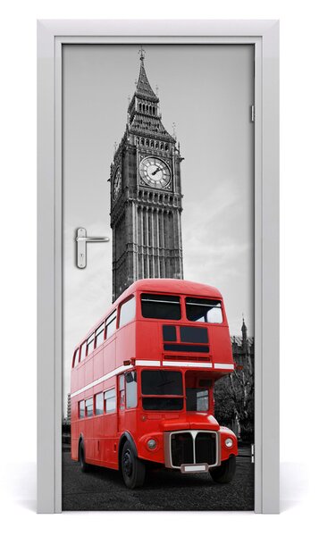 Fototapeta samoprzylepna DRZWI Londyński autobus