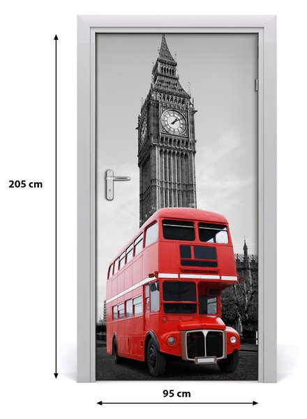 Fototapeta samoprzylepna DRZWI Londyński autobus