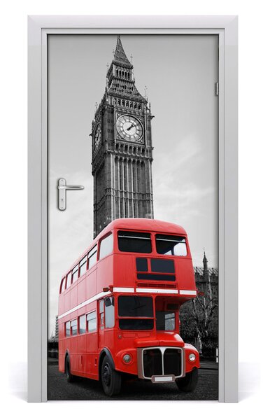 Fototapeta samoprzylepna DRZWI Londyński autobus