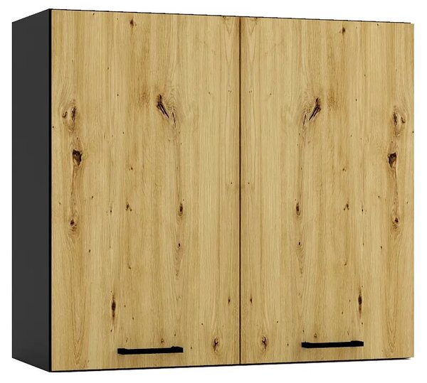 Szafka kuchenna wisząca 80 cm grafit + dąb artisan F8-S47