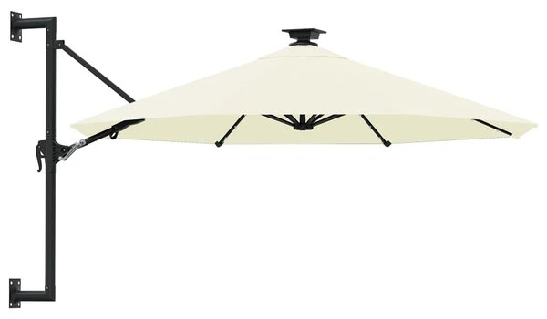 Piaskowy parasol ogrodowy na taras z oświetleniem LED W4-K07