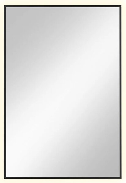Czarne lustro prostokątne led 60x90 cm M1-N84