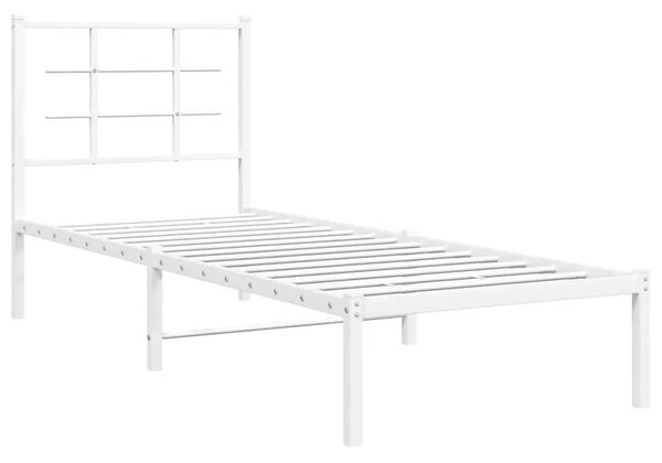 Białe metalowe łóżko pojedyncze 80x200 cm T9-D35