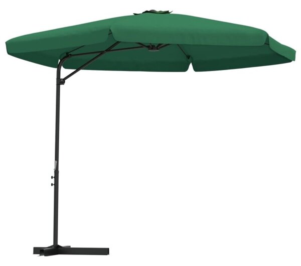 Parasol ogrodowy na stalowym słupku, 300 cm, zielony
